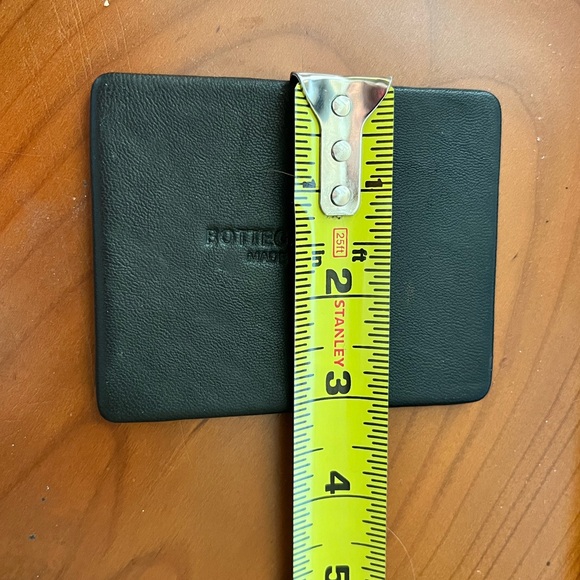 Vintage Bottega Veneta Black Leather Bound Travel Mirror - Picture 6 of 9